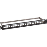 EFB-Elektronik Verteilerfeld 48,30cm (19") 1HE, 24-Port, schwarz mit 24x RJ45 Keystone Slimline Cat.6A Hersteller: EFB Elektronik (B37200100TS.24)