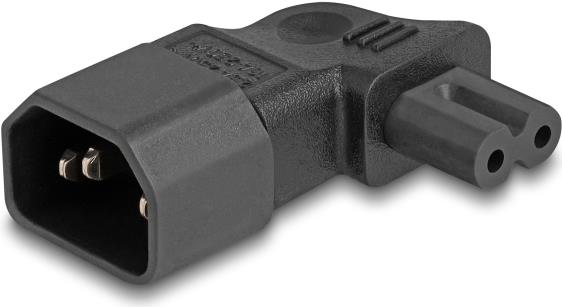 Delock Netzadapter IEC 60320 - C14 auf C7 Stecker Buchse 2.5 A 90° (80473)