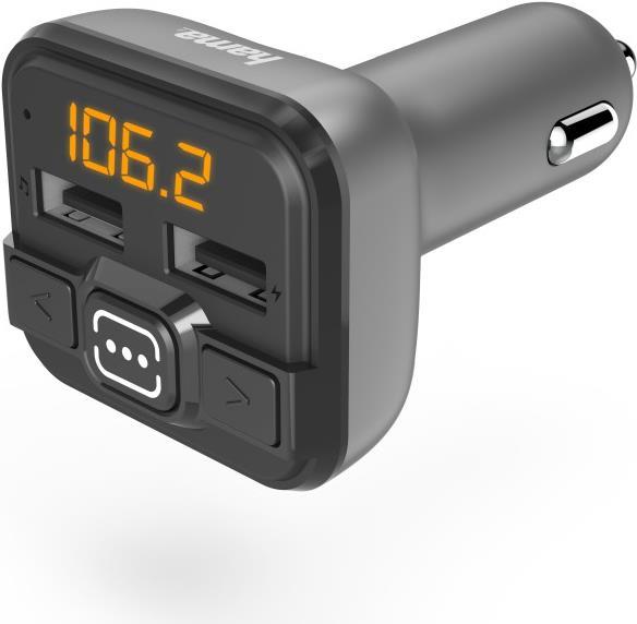 Hama - Bluetooth / FM-Transmitter / Ladegerät für Handy, Tablet - Grau