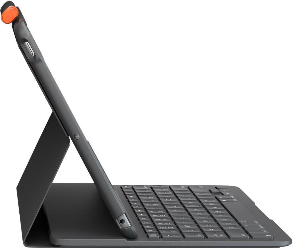 Logitech Slim Folio Tastatur und Foliohülle für Apple iPad (10. Generation) Bluetooth LE Oxford Gray
