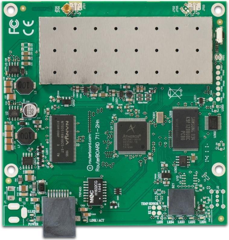 MikroTik RouterBOARD 711 with 400Mhz Atheros CPU, 32MB RAM, RouterBOARD (RB711-2HN)
