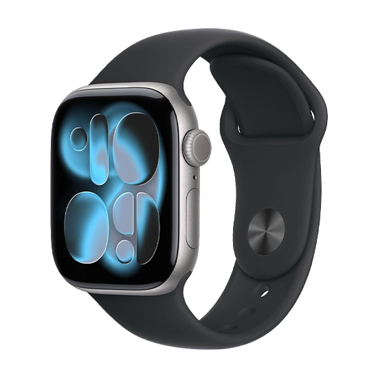 Apple Watch Series 11 GPS 42 mm Space Grey Aluminium Black Sport Band M/L
