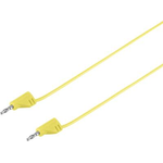 VOLTCRAFT Hochflexible Messleitung [Lamellenstecker 2 mm - Lamellenstecker 2 mm] 0.6 m Gelb MSB-200 2.2 A (VC-8557690)