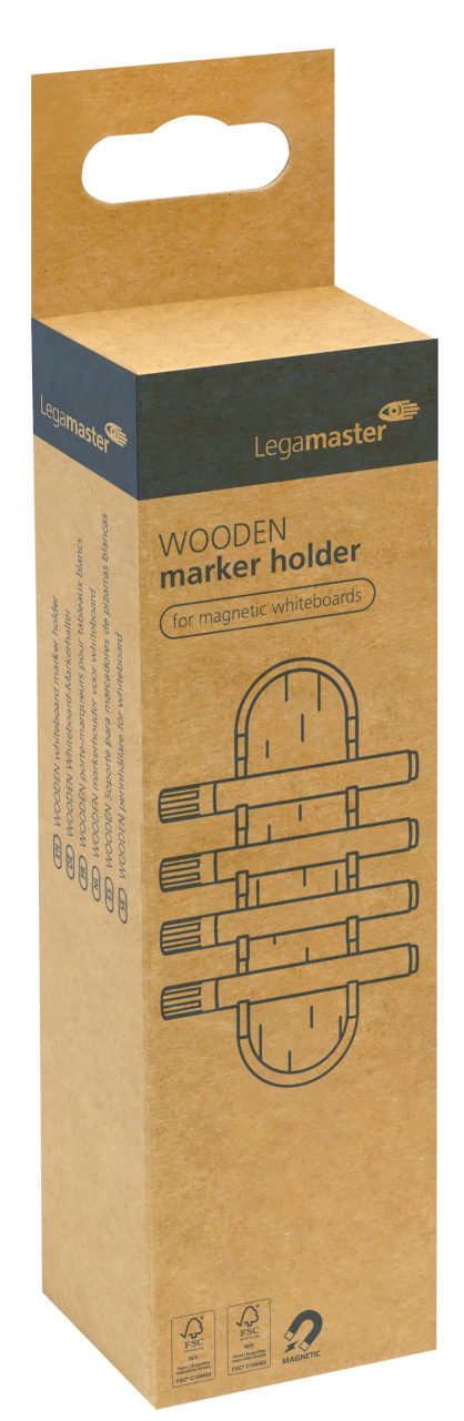 Legamaster WOODEN Whiteboard-Markerhalter magnetisch Hellbraun