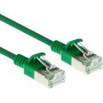 ACT Green 3 meter LSZH U/FTP CAT6A datacenter slimline patch cable snagless with RJ45 connectors (DC7703)