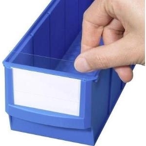 Allit ProfiPlus ShelfBox Label S Beschriftungsetiketten für Lagersichtboxen Weiß, Transparent 20 St. (456596)