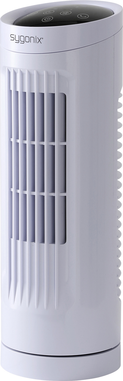 Sygonix Turmventilator 20 W (Ø x H) 111 mm x 328 mm Weiß Timer, Oszillierend, LED-Kontrollleuchte (SY-6904476)