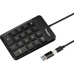 Targus AKP13GL USB Numerische Tastatur Wired Numeric Keypad Schwarz 18 Tasten