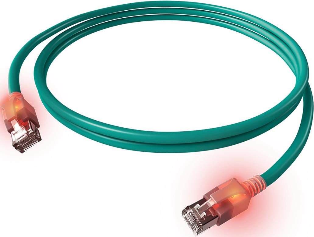 ZVK EasyLan KupferPatchkabel Kat6A LED Kat 6A gesch.türkis 7,5m CS1OTADAD0075 (CS1OTADAD0075)