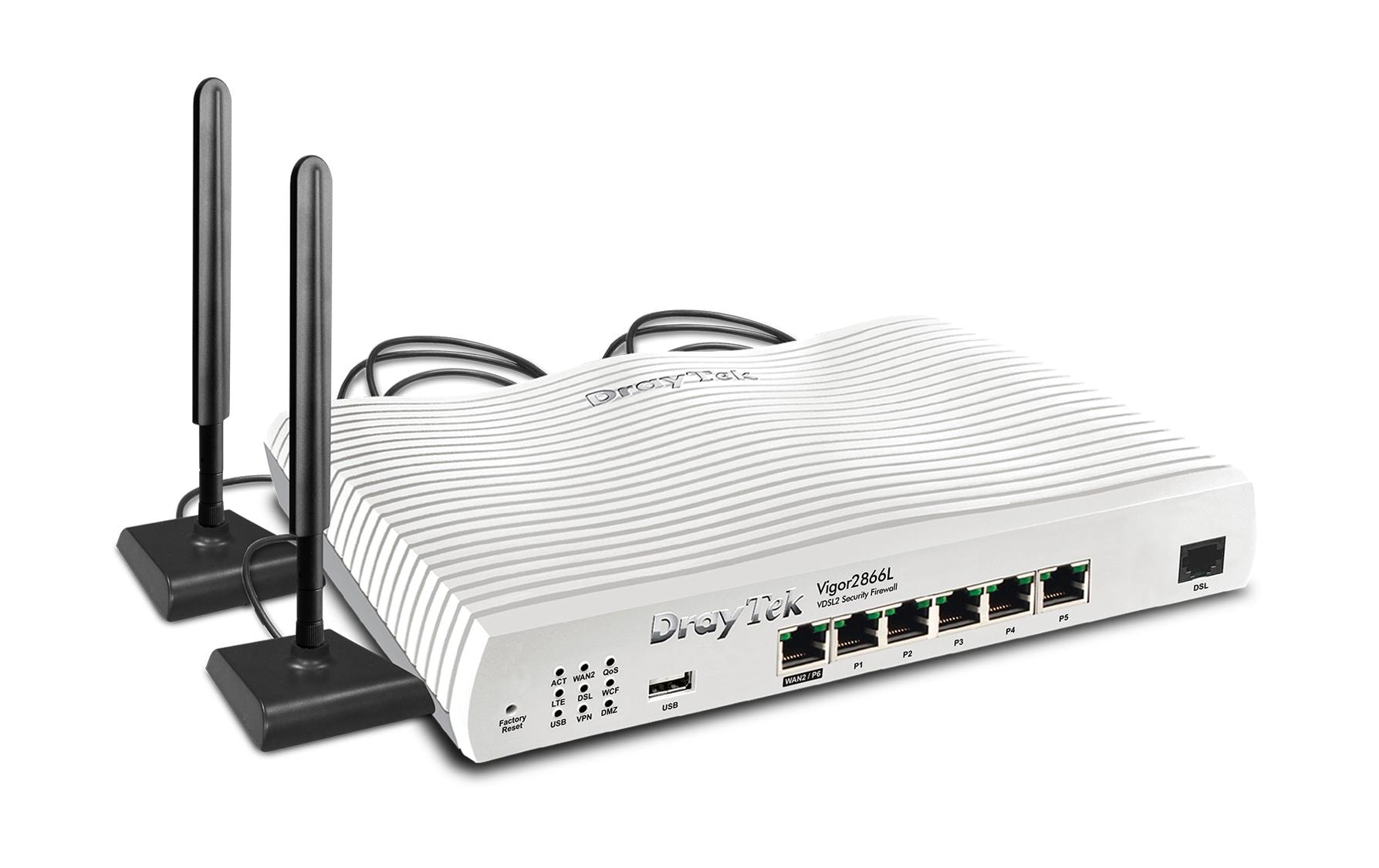 DrayTek Vigor 2866L WLAN-Router Wi-Fi 5 (802.11ac) Dual-Band 4G Weiß