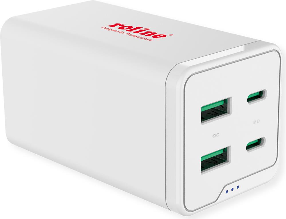 ROLINE USB Ladegeraet 120W 4 Ports 2x USB-C+ USB-A QC (19.11.1056)