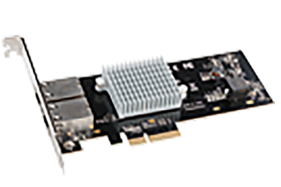 Sonnet Presto 10GBASE-T 2-Port Netzwerkadapter, PCIe 3.0 x4 Low-Profile, Schwarz, Grau