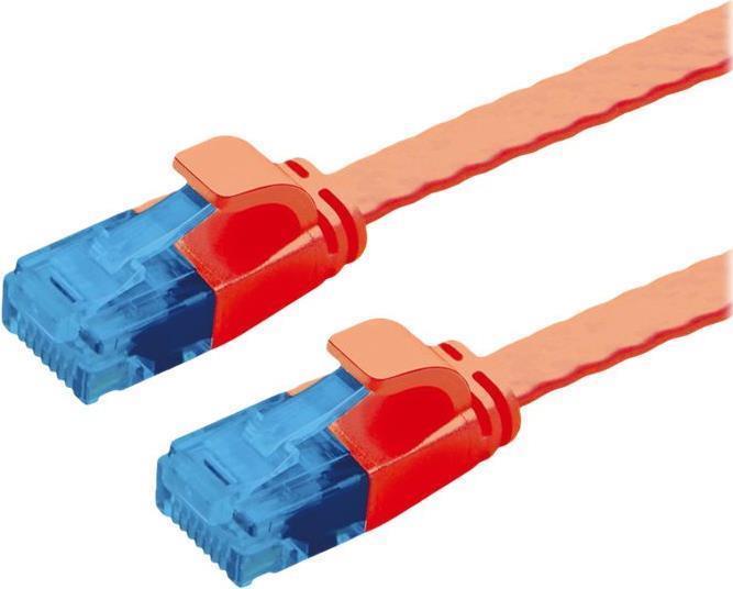 VALUE Patchkabel Kat.6A (Class EA) UTP, extra-flach, rot, 3 m (21.99.2023)