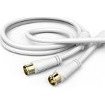 Hama SAT-Anschlusskabel, Quick-F-St. - Quick-F-St., vergoldet, 1,5 m, 100 dB (00205034)