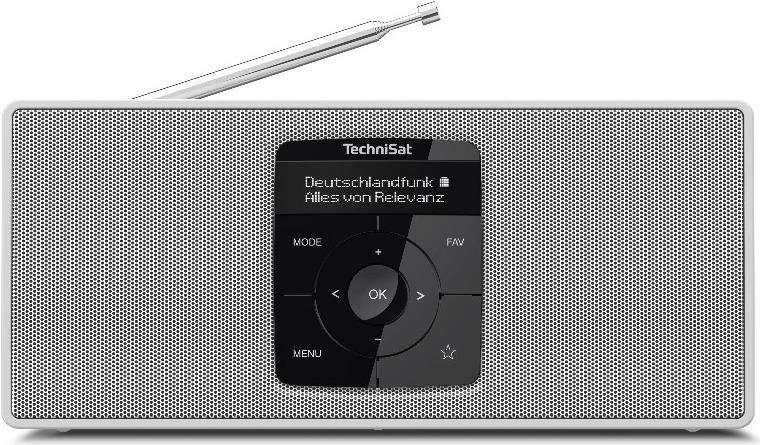 TechniSat DIGITRADIO 2 S Taschenradio DAB+, UKW Bluetooth®, DAB+, UKW Weckfunktion, wiederaufladbar Weiß (0001/3911)