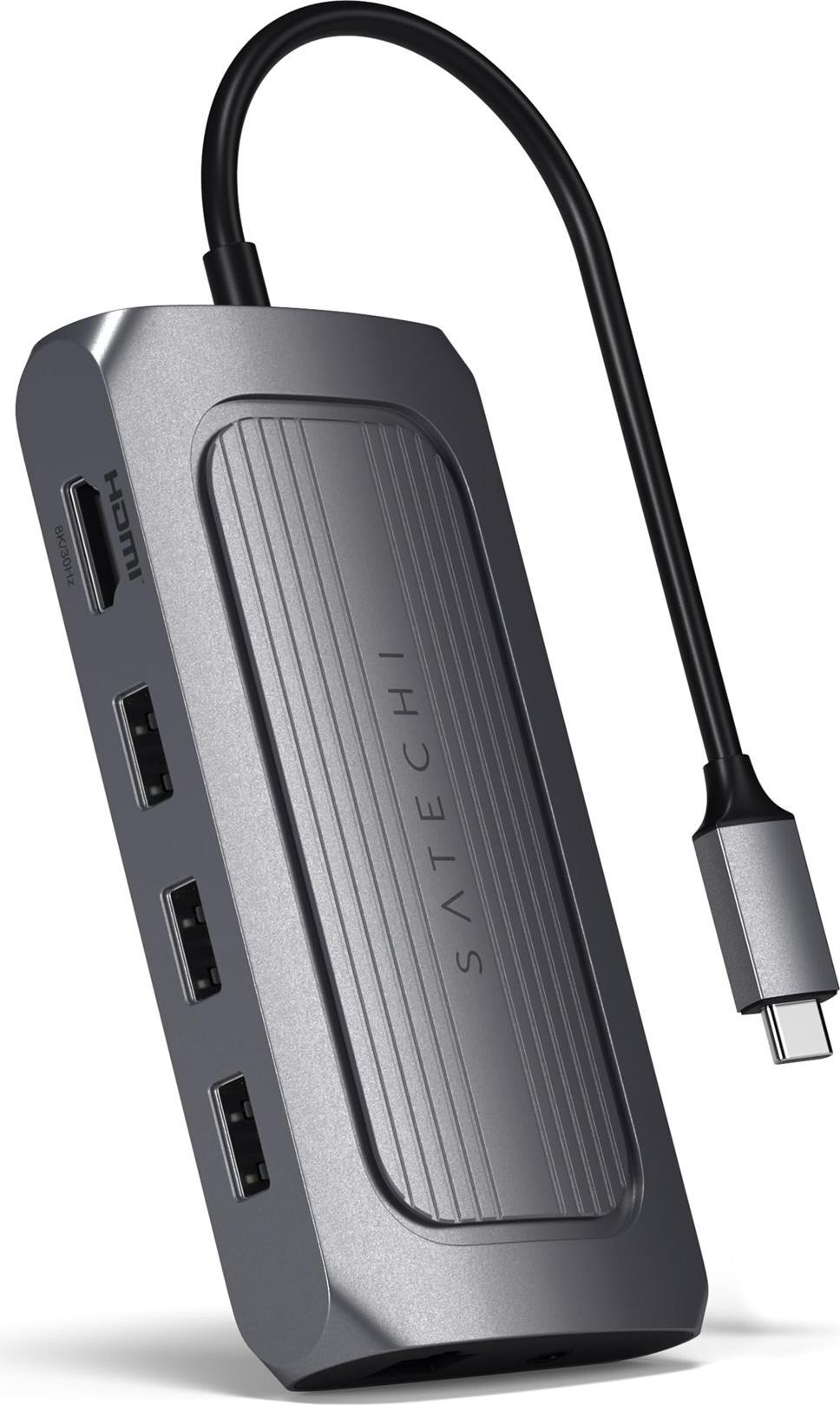 Satechi Dockingstation ST-U4MA3M USB-C HDMI Grau