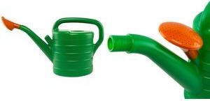 Bradas Gießkanne, 5 Liter, grün/orange aus starkem PVC, mit ergonomischem Griff, langer Auslauf - 1 Stück (KTK05)