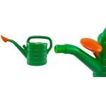 Bradas Gießkanne, 5 Liter, grün/orange aus starkem PVC, mit ergonomischem Griff, langer Auslauf - 1 Stück (KTK05)