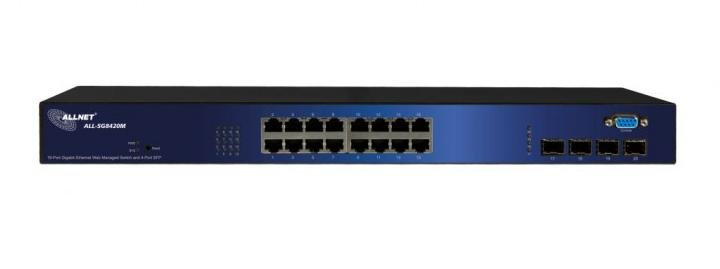 ALLNET ALL-SG8420M Managed L2 Gigabit Switch 16 Port Schwarz