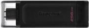 Kingston Technology 70 USB-Stick 256 GB USB Typ-C 3.2 Gen 1 (3.1 Gen 1) Schwarz (DT70/256GB)