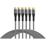 EFB Elektronik USB-C Kabelset 100W PD 3.0 5A E-Marker Chip 0.5+1+ gra - Digital/Daten (USB-CC-00007)