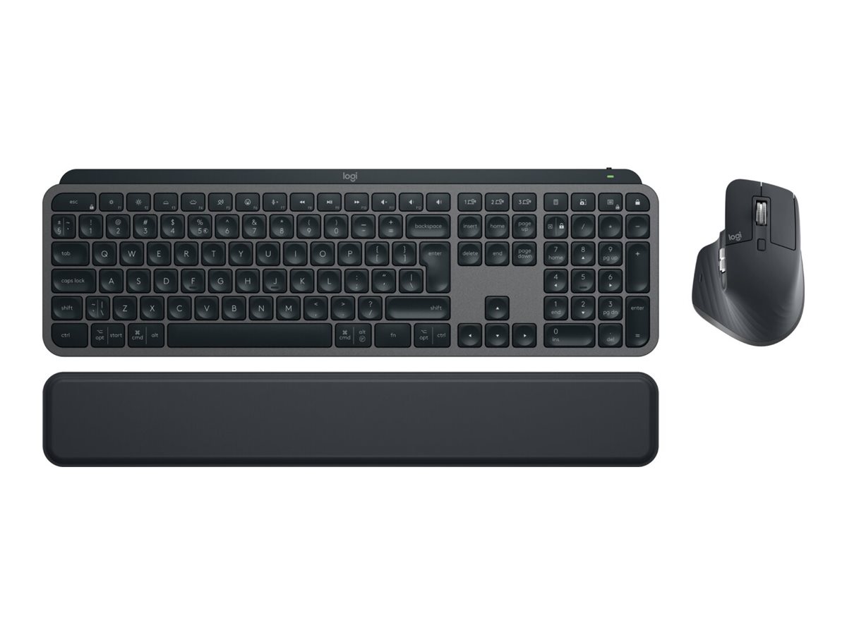 Logitech MX Keys S Combo Tastatur-und-Maus-Set QWERTY US International Bluetooth LE Graphite