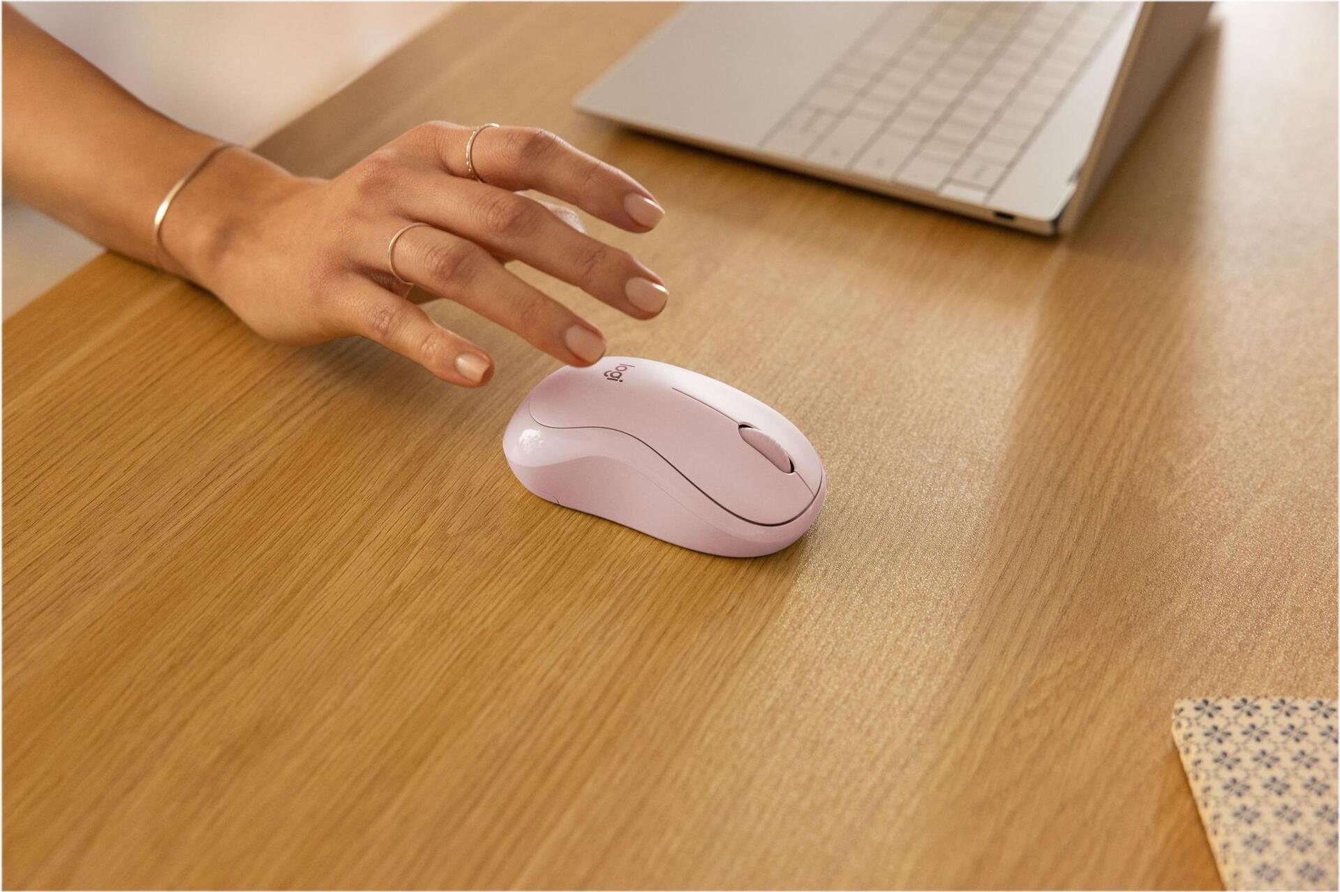 Logitech M240 Silent Bluetooth-Maus Beidhändig Rosé