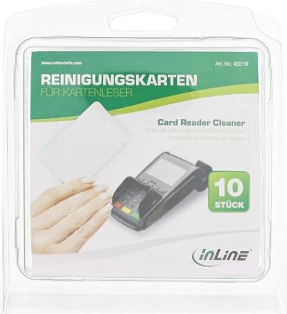 InLine® Reinigungskarten für Kartenleser, 10er Pack (43219I)