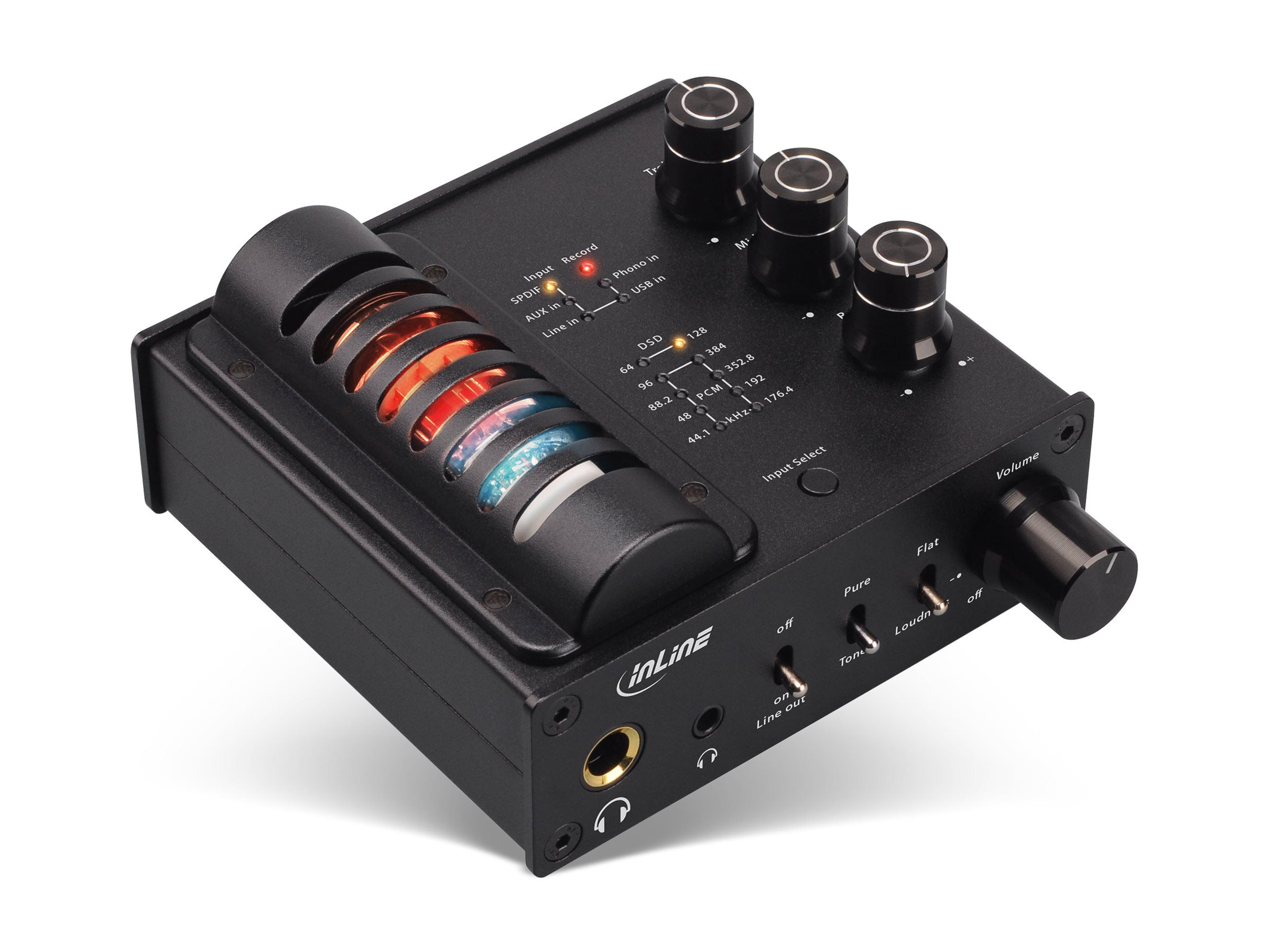 InLine AmpUSB-EQ DAC-Kopfhörerverstärker Schwarz
