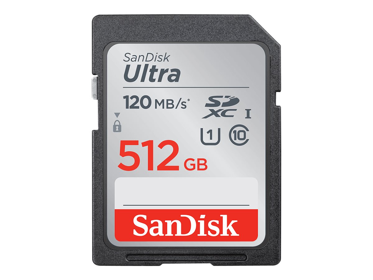 SanDisk Ultra SDXC UHS-I Speicherkarte 512 GB U1 Class 10 120 MB/s Schwarz, Rot