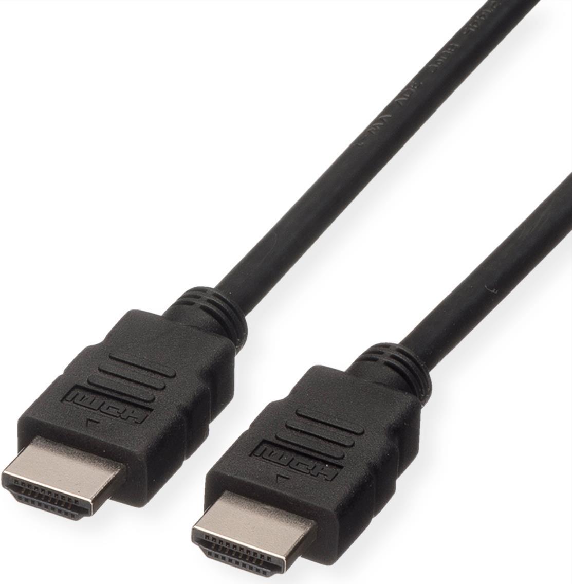 ROLINE GREEN HDMI High Speed Kabel mit Ethernet, TPE, schwarz, 1 m (11.44.5731)