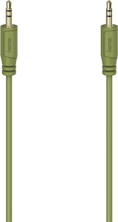 Hama Audio-Kabel Flexi-Slim, 3,5-mm-Klinken-Stecker, vergold., Grün, 0,75 m (00200728)