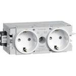 Steckdose 2fach m.WagoGS20009016C-Profil verkehrsweiß (GS20009016)