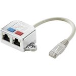 Renkforce RJ45 Netzwerk T-Adapter CAT 6 [2x RJ45-Buchse - 1x RJ45-Stecker] 15.00 cm Metall (RF-4538138)