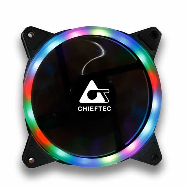 Chieftec AF-12RGB Gehäuselüfter 120 mm 1200 RPM Schwarz