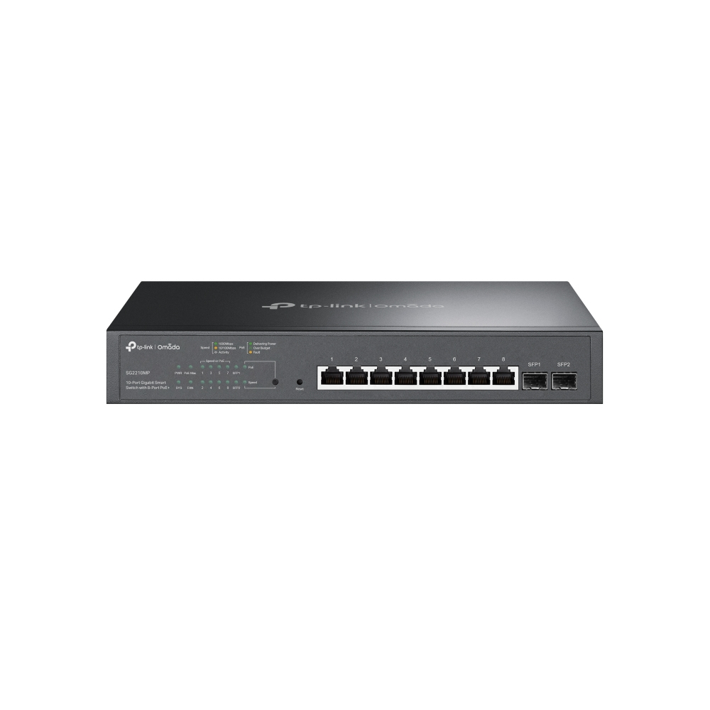 TP-Link JetStream TL-SG2210MP 10-Port Gigabit Smart Switch PoE+ Schwarz