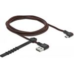 Delock EASY-USB 2.0 Kabel Typ-A Stecker zu EASY-USB Typ Micro-B Stecker gewinkelt links / rechts 1,5 m schwarz (85272)