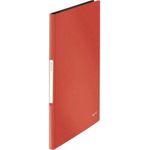 LEITZ Sichtbuch Solid, A4, PP, mit 20 Hüllen, hellrot innen grau, mit fest eingebundenen, dokumentenechten - 1 Stück (4564-10-20)
