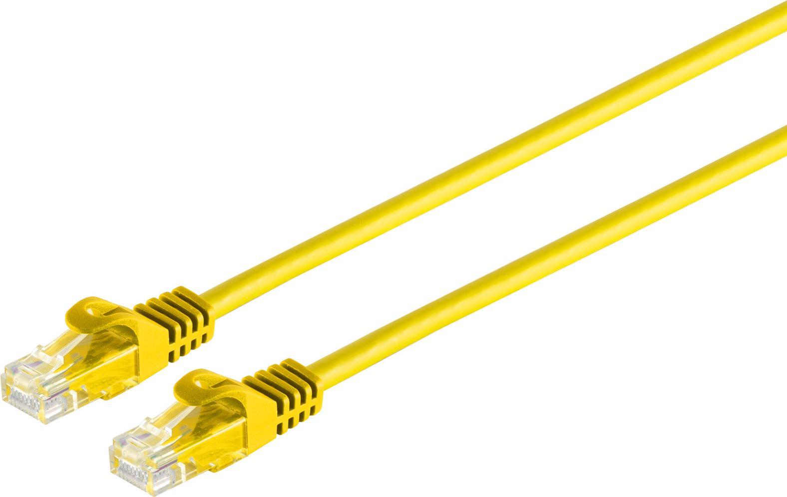 S/CONN maximum connectivity Netzwerkkabel-RJ45 Patchkabel U/UTP mitCat.7 Rohkabel gelb 0,25m (08-35002)