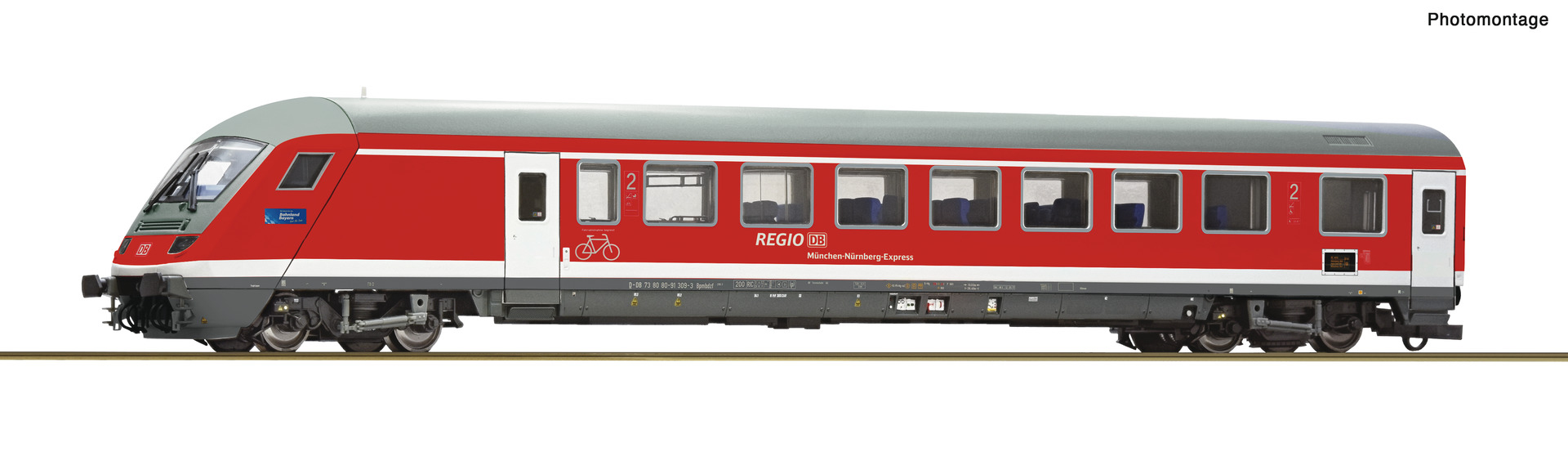 Roco H0 Regio-Steuerwagen München-Nürnberg-Express der DB AG Rot, Weiß