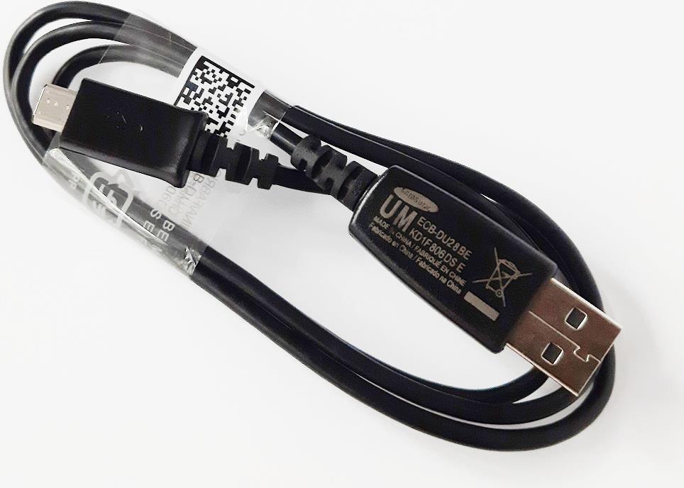 Samsung ECBDU28BE Micro-USB Datenkabel 0,8m in schwarz Bulk (ECBDU28BE)
