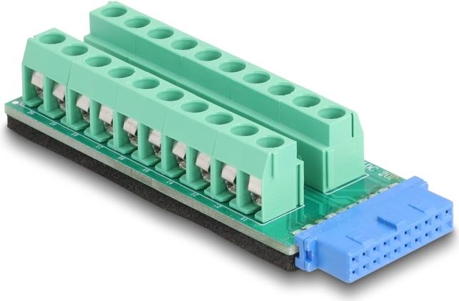 Delock USB Pfostenbuchse zu Terminalblock Adapter 20 Pin (67191)