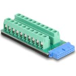 Delock USB Pfostenbuchse zu Terminalblock Adapter 20 Pin (67191)