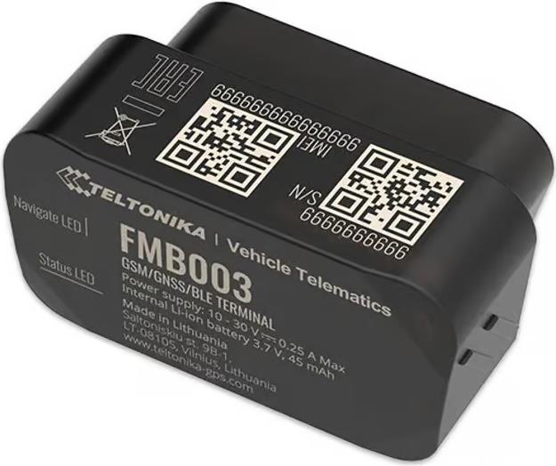 Teltonika 2G Bluetooth OBD GPS Tracker (FMB00377ZS01)