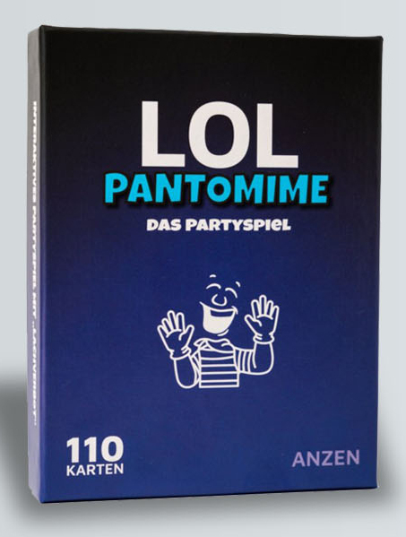 ANZEN LOL PANTOMIME – Lachen verboten, Partyspiel mit 110 Karten, Mehrfarbig
