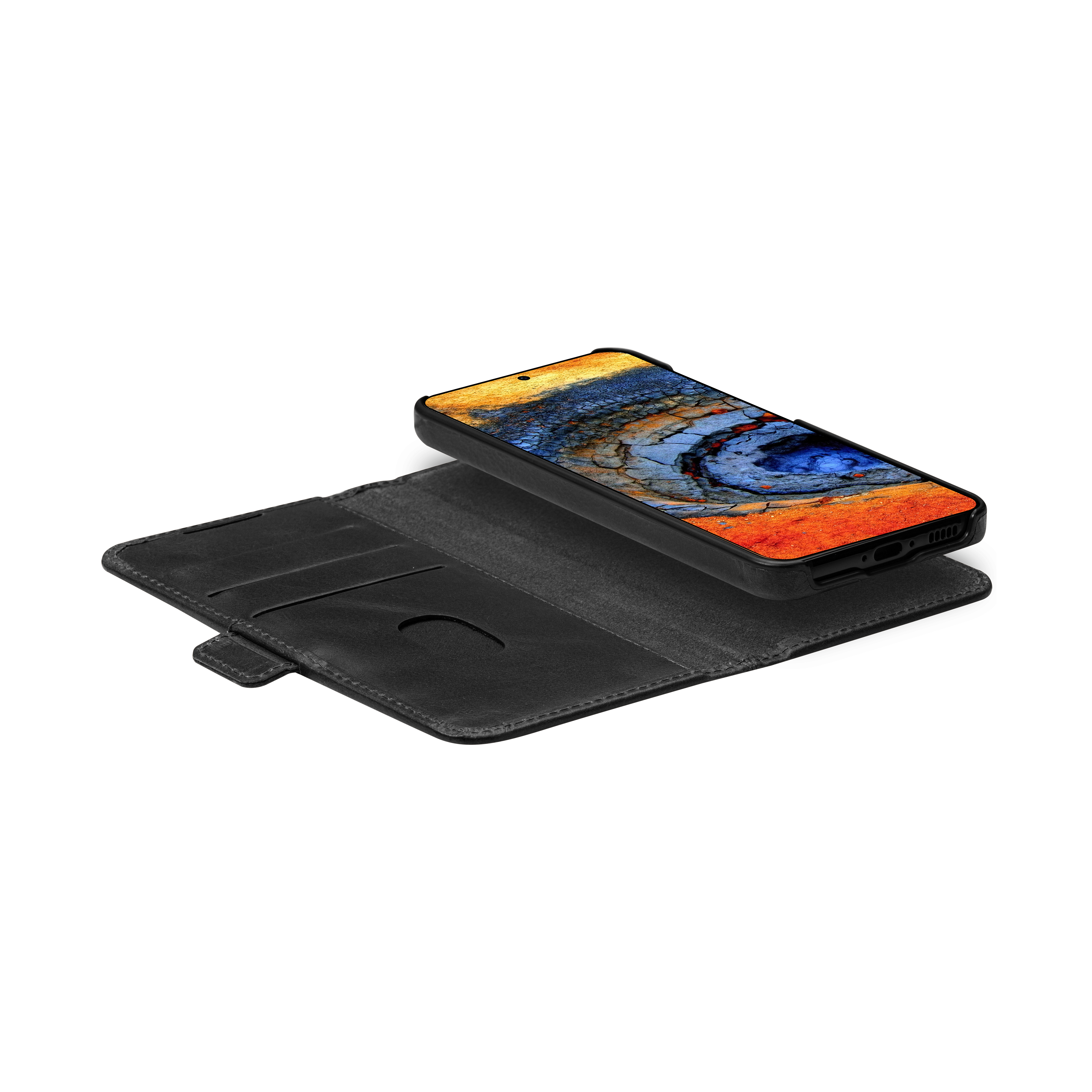 dbramante1928 Lynge Flip-Hülle für Samsung Galaxy S25 6,2" Leder Schwarz