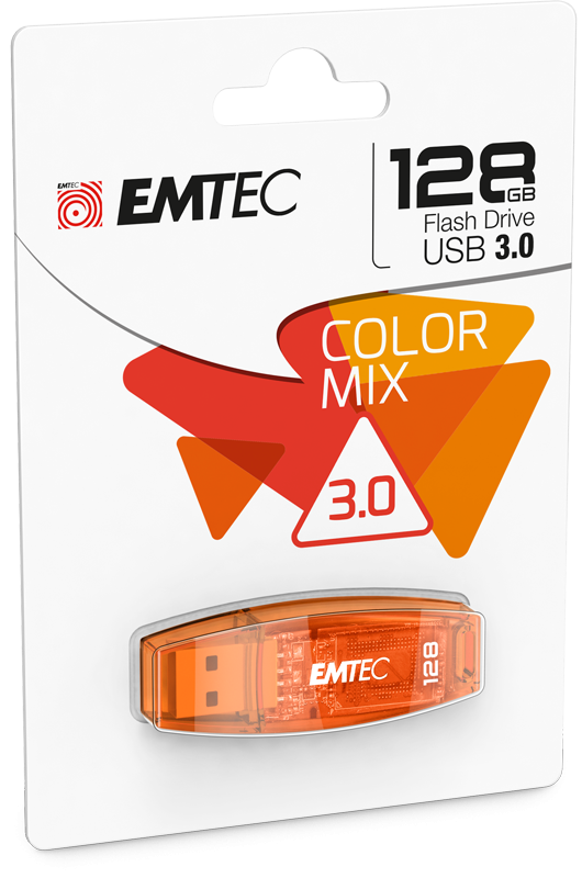 Emtec C410 USB-Stick 128 GB USB Typ-A 2.0 Orange (ECMMD128GC2C410)