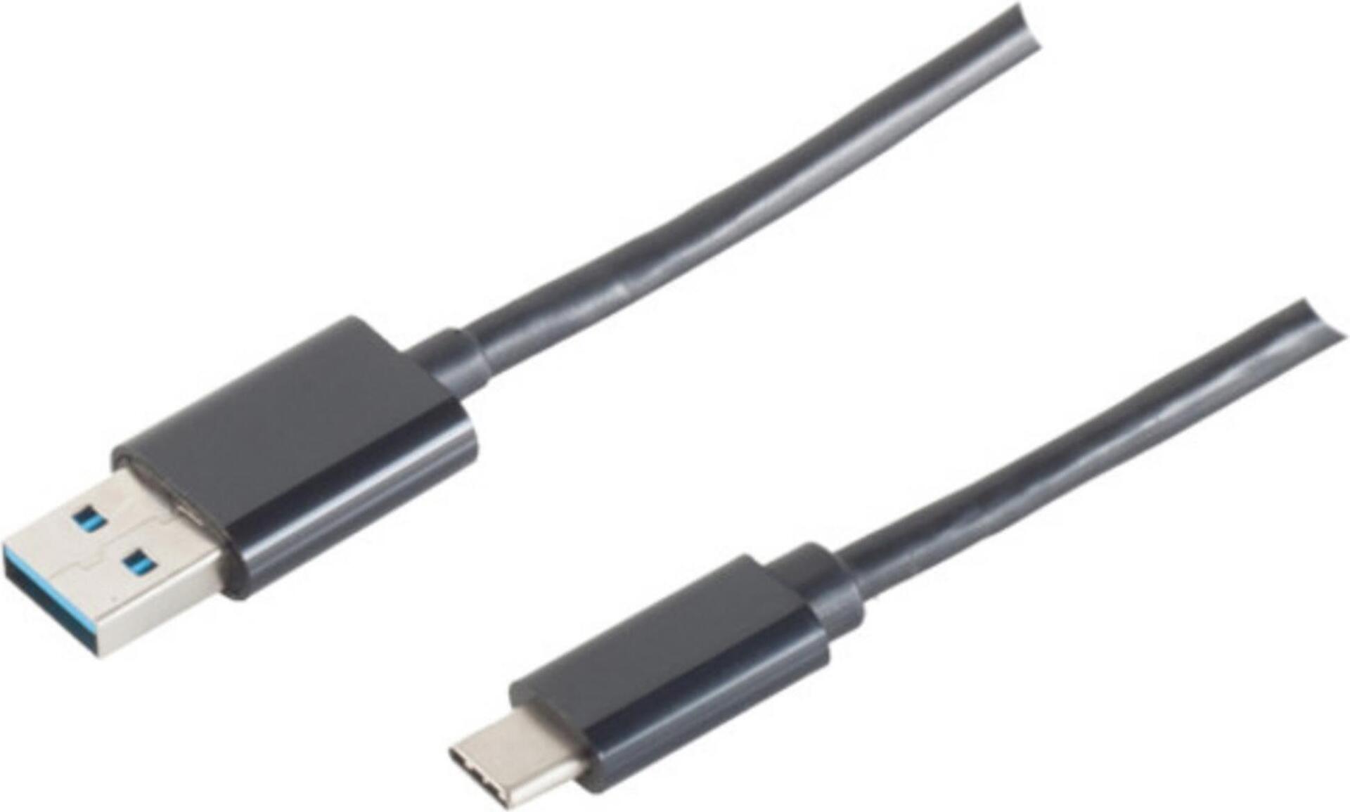 S-Conn 14-10006 USB Kabel 1 m USB 3.2 Gen 1 (3.1 Gen 1) USB A USB C Schwarz (14-10006)