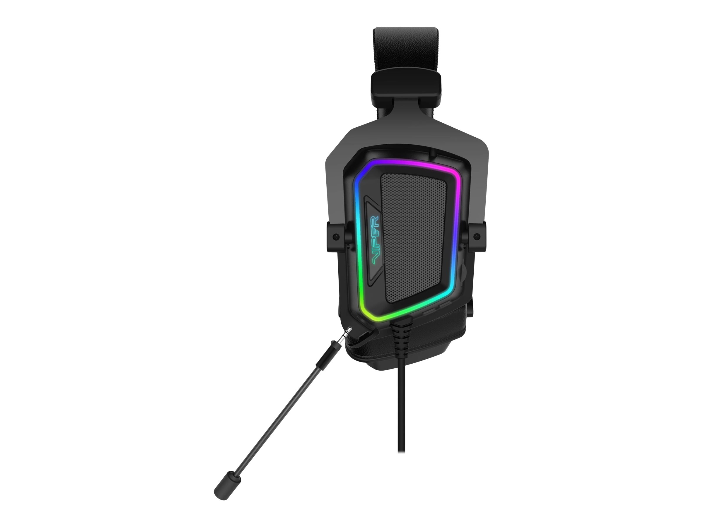 Patriot Viper V380 Gaming-Headset USB kabelgebunden 7.1 Virtual Surround RGB Schwarz, Grau