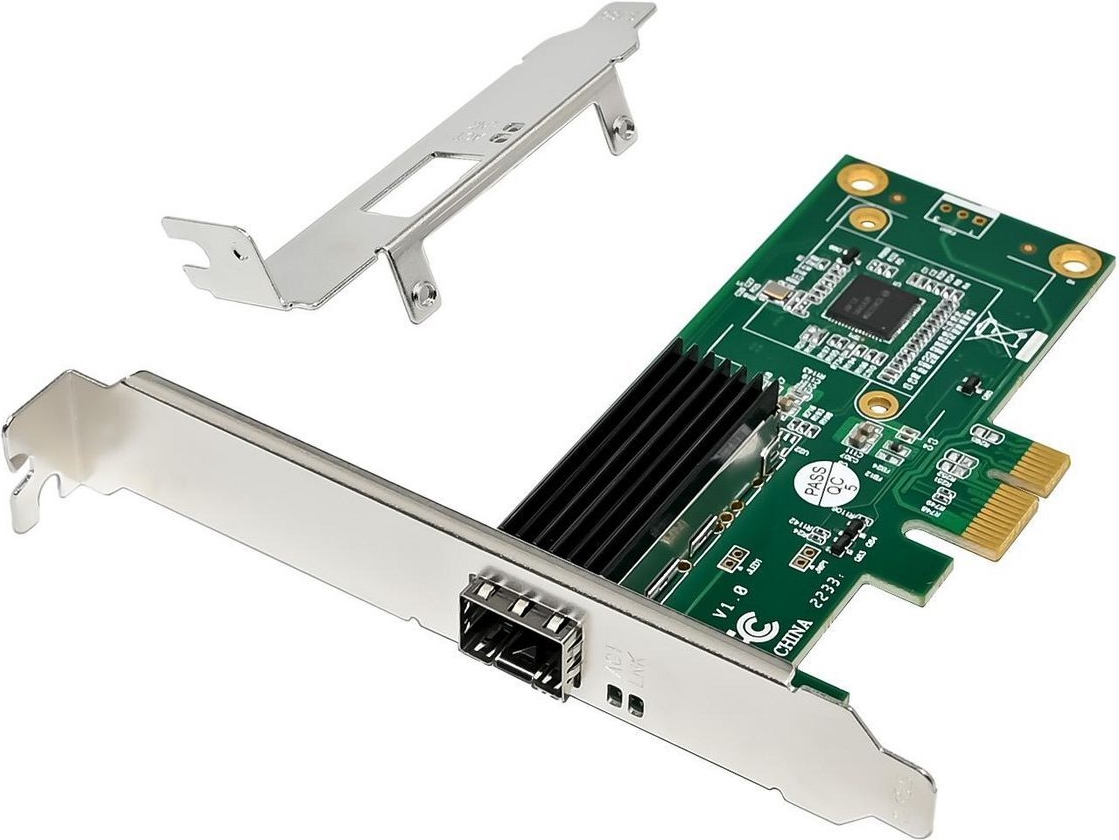 MicroConnect Network Card PCIe x1 I210-F1 Single- 1GbE SFP Fiber - PCI-Express (MC-PCIEX1-I210-F1)